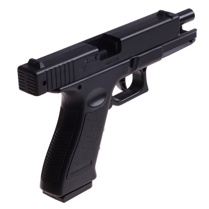 Пистолет «Глок», мягкие пули и вылетающие гильзы, автоматическая перезарядка Пистолет «Глок», мягкие пули и вылетающие гильзы, автоматическая перезарядка