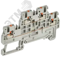 ARMAFIX Клемма пружинная Push-in CP-ML 2 ур. 1,5мм2 серая IEK