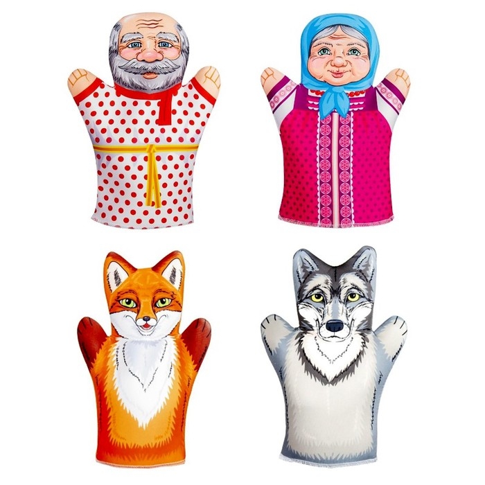 Кукольный театр «Битый небитого везёт», 4 куклы-перчатки, сценарий в стихах Кукольный театр «Битый небитого везёт», 4 куклы-перчатки, сценарий в стихах