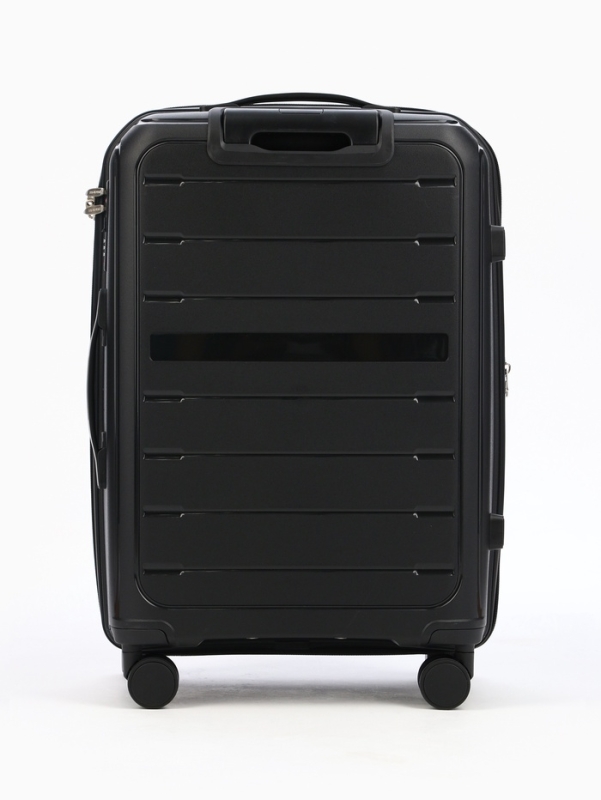 Чемодан 24 Чемодан 24", PP, 43*26*66, отд на молнии, код замок, 4 колеса, черный