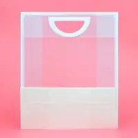 Пакет ПП с вырубной ручкой, прозрачный, 36&times;30&times;13 см, белый