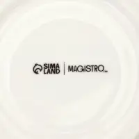Чайная пара Magistro &laquo;Бланш&raquo;, 2 предмета: чашка 250 мл, блюдце, фарфор, белая