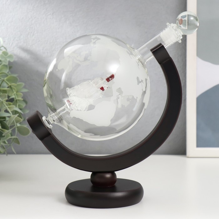 Сувенирный графин  Сувенирный графин "Корабль в шаре" 800 мл 27х16,5х36 см