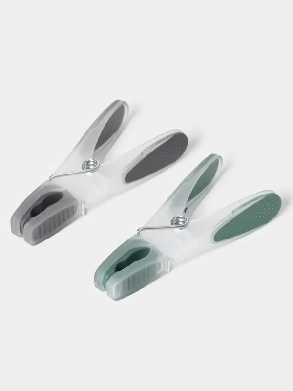 Набор прищепок бельевых Доляна, 20 шт., пластик, 8.4&times;1.6 см, серо-зелёный