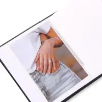 Фотоальбом на 100 фото кожзам 10х15 см "Цветочная ветвь" чёрный 12,7х5х16,5 см