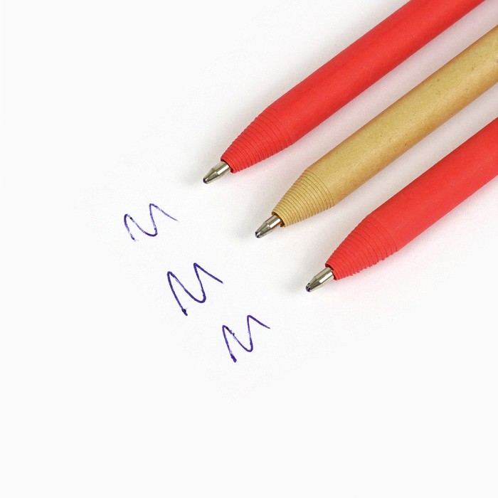 Ручка шариковая эко «Дорогому учителю», 3 шт, синяя паста 1.0 мм Ручка шариковая эко «Дорогому учителю», 3 шт, синяя паста 1.0 мм