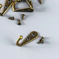 Крючок для ключниц декоративный &laquo;Простой&raquo;, под бронзу, (набор 4 шт.), 3&times;1.8 см