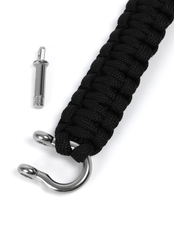 Браслет из паракорда, 25 см, черный