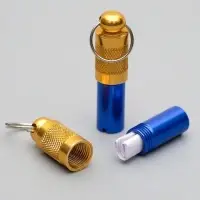 Адресник-капсула под записку, 0.8&times;3.3 см, фасовка 6 шт., металл, цвет МИКС