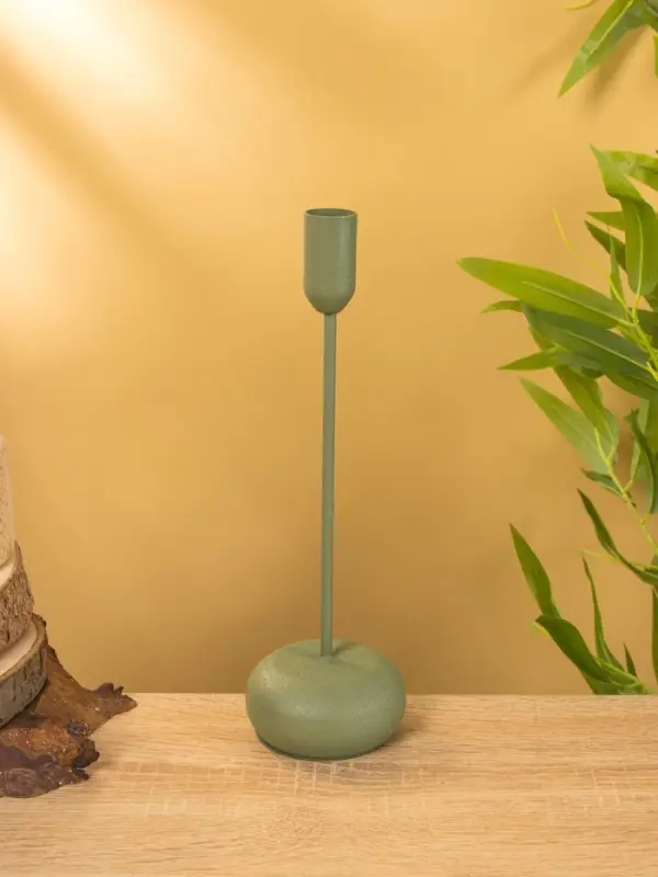 Подсвечник на 1 свечу текстурный  Подсвечник на 1 свечу текстурный "Болотный" 8х8х25,5 см