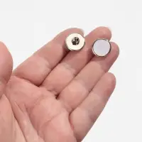 Пуговицы на ножке, пластиковые, d=15 мм, набор 10 шт., белые