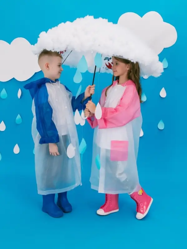 Дождевик детский &laquo;Гуляем под дождём&raquo;, размер L, розовый