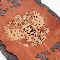 Нарды деревянные большие, резные, настольная игра &laquo;Герб&raquo;, 45&times;45 см