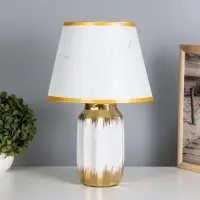 Лампа настольная &laquo;Мартина&raquo; 1&times;40 Вт Е14 белый/золото 24&times;24&times;40 см