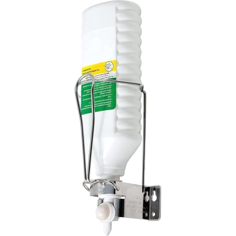 Дозатор локтевой настенный для флаконов диспенсопак (нерж.сталь)