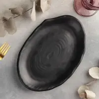 Блюдо сервировочное &laquo;Чёрный Восток&raquo;, 25.5&times;17&times;2.5 см, пластик, чёрное