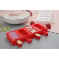 Форма для мороженого Доляна &laquo;Моника&raquo;, силикон, 19.5&times;11 см, 4 ячейки (6.7&times;3.2 см), МИКС