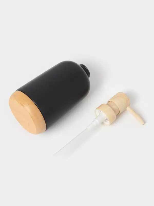 Аксессуары для ванной &laquo;Эко&raquo;, 4 предмета, мыльница, дозатор для мыла, 2 стакана, чёрные