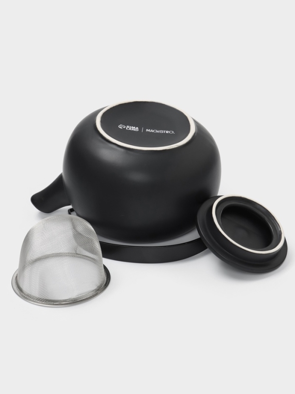 Чайник заварочный с ситом 0,85 л, Magistro Black Swan, черный Чайник заварочный с ситом 0,85 л, Magistro Black Swan, черный