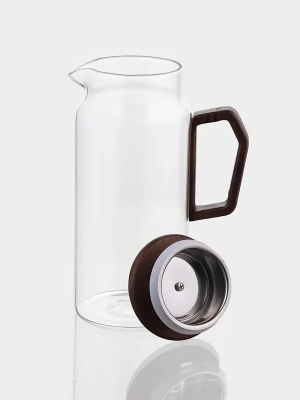 Кувшин стеклянный Кувшин стеклянный "Акация", крышка-сито, 1000 мл, 15х10х22