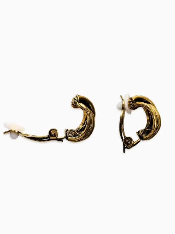 Клипсы Клипсы "Винтаж" узел, цвет чернёное золото