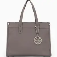 Сумка женская тоут TEXTURA на молнии, с кошельком, 30&times;10&times;24 см, тёмно-серый