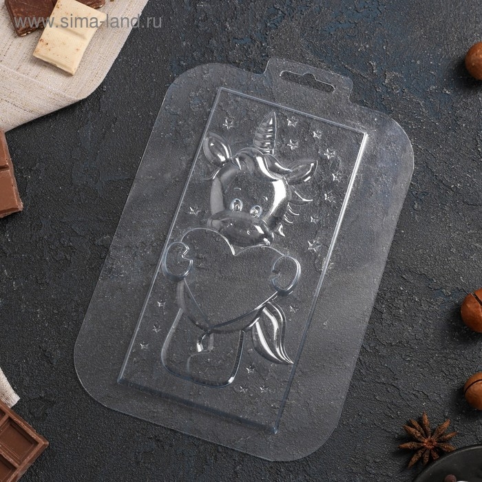 Форма для шоколада «Мечтая о любви», пластик, прозрачная Форма для шоколада «Мечтая о любви», пластик, прозрачная
