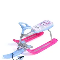 Снегокат &laquo;Тимка спорт 1+&raquo; с единорогом, голубой, розовый, ТС1-М/ЕР Nika Kids