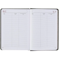 Ежедневник недатированный черн,А5,145х205мм,136л, Sidney NEBRASKA 3-128/02