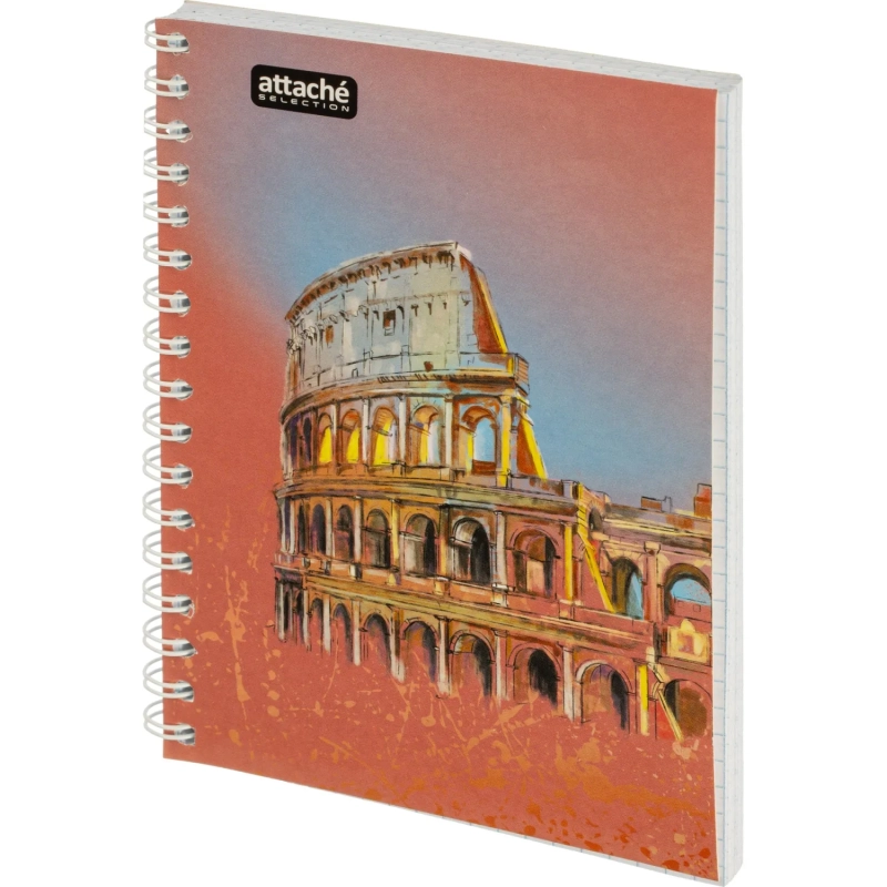 Бизнес-тетрадь А6,80л,кл,бок.греб,карт+УФлак Attache Selection TravelItaly