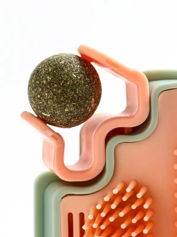 Игрушка-чесалка для кошек с кошачьей мятой, 16 см, розовая