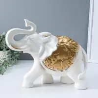 Копилка для денег &laquo;Слон сафари&raquo;, белый с золотом, 30&times;35&times;17 см