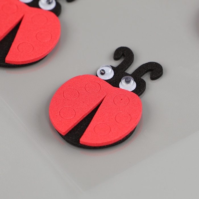 Набор наклеек из EVA  Набор наклеек из EVA "Божья коровка", 8 шт