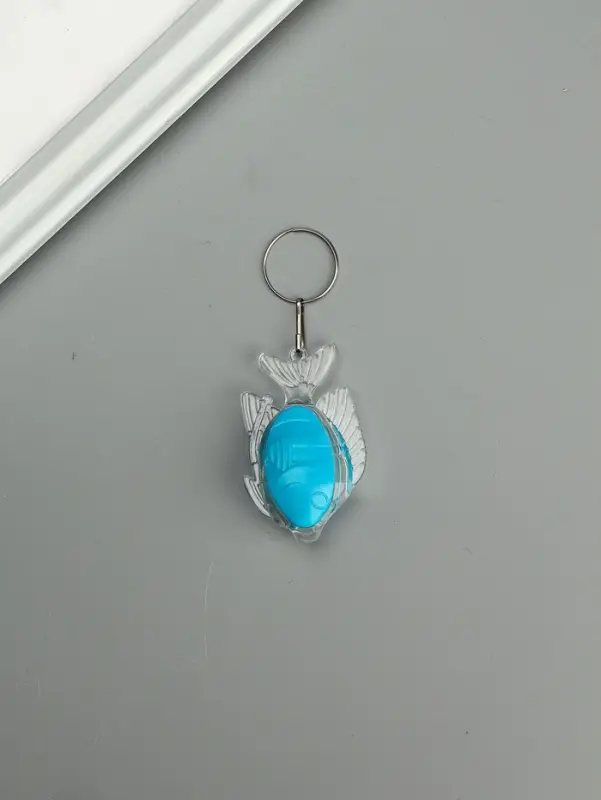 Фонарик брелок для ключей на кольце &laquo;Рыбка&raquo;, 1 режим, 2&times;AG13, 3.5&times;5.5 см, МИКС