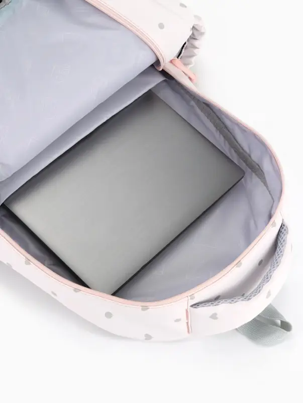 Рюкзак школьный для девочки &laquo;Сердечки&raquo;, 4 кармана, 31&times;13&times;48 см, розовый