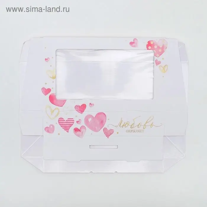 Кондитерская упаковка, коробка с ламинацией «Для любимых», 20 х 12 х 4 см Кондитерская упаковка, коробка с ламинацией «Для любимых», 20 х 12 х 4 см