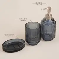 Аксессуары для ванной SL Home, 3 предмета: дозатор, мыльница, стакан