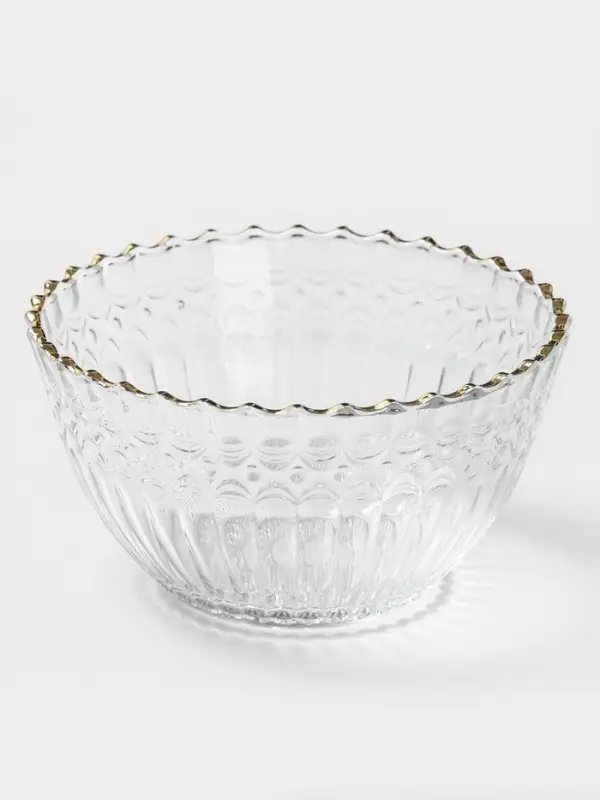 Салатники &laquo;Ронда&raquo;, 350 мл, 37.5&times;32.5&times;7 см, на подставке, набор 3 шт., стекло, прозрачный