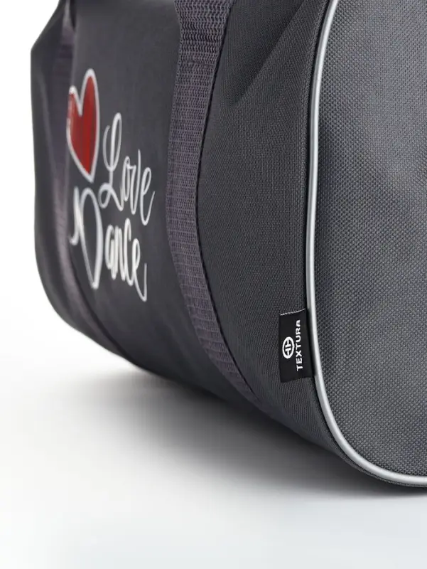 Сумка спортивная TEXTURA, на молнии с подкладкой, длинный ремень, маленький размер, серая