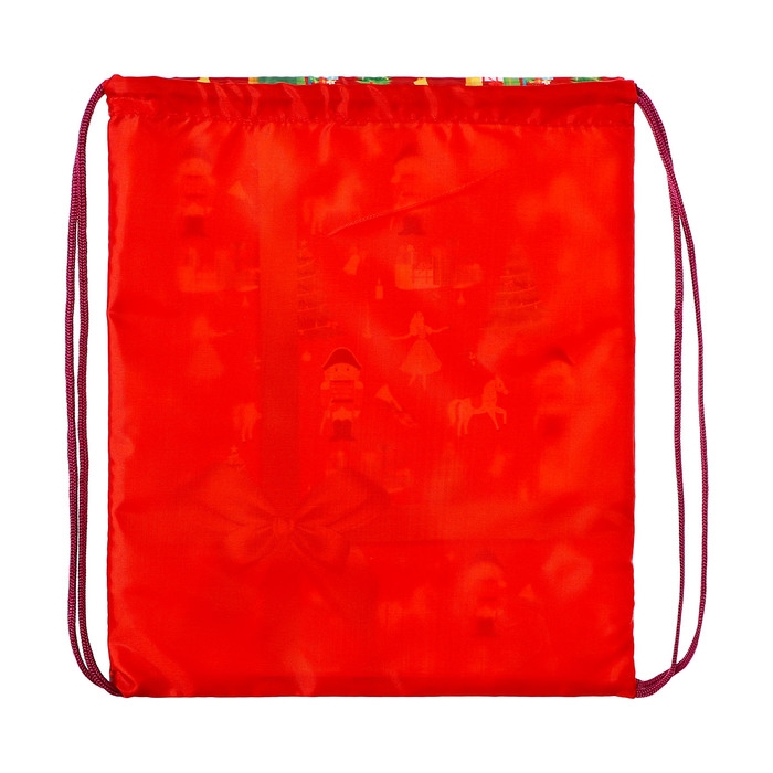 Новый год. Сумка под сладости 290 x 340 мм Новый год. Сумка под сладости 290 x 340 мм "Подарок с бантом" (мягкий полиэстер плотностью 210D)