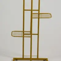 Подставка для цветов Greengo, 4 полки, 43&times;22&times;82 см, напольная, металл, цвет золотой