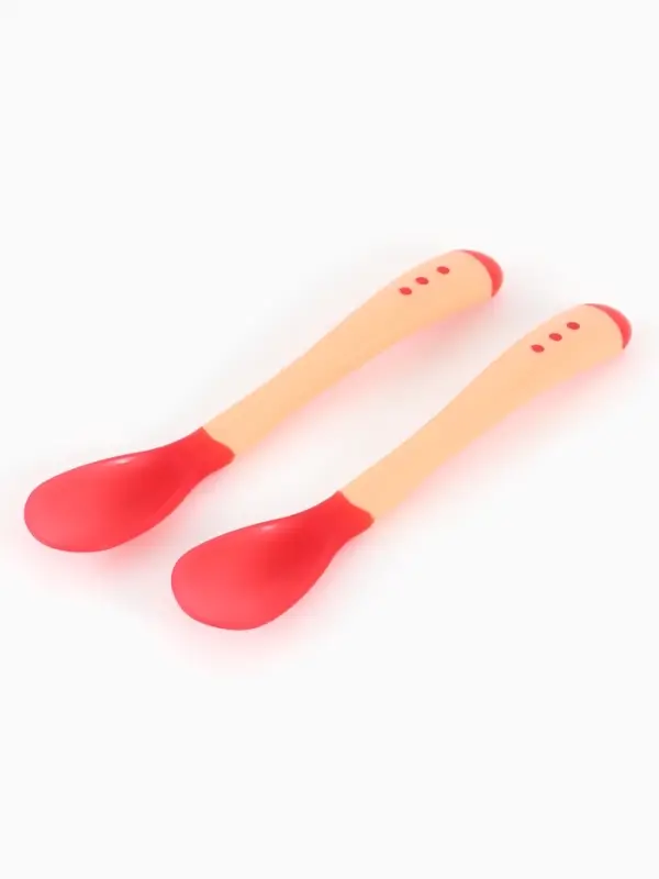 Термоложка детская, 2 шт., красно-бежевый