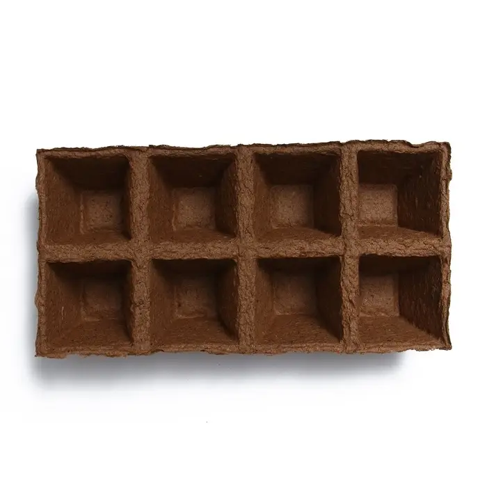 Кассета для рассады, 30&times;15&times;8 см, 8 ячеек по 150 мл, 6&times;6 см, торф, набор 3 шт.