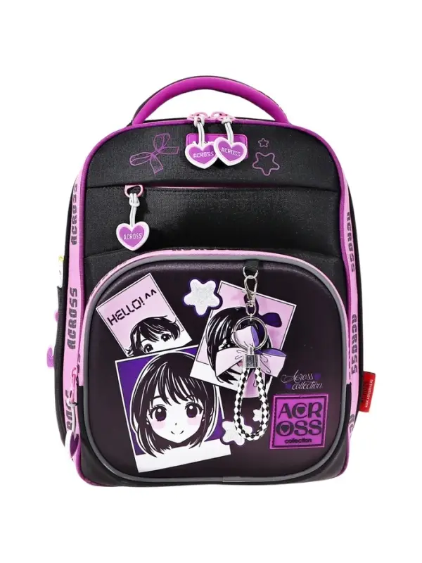 Рюкзак школьный эргоном.спинка Across 194 37*28*12 дев + пен, меш, папка 25-369-7 Рюкзак школьный эргоном.спинка Across 194 37*28*12 дев + пен, меш, папка 25-369-7