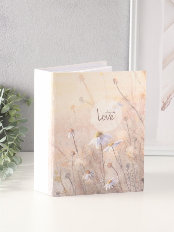 Фотоальбом на 200 фото 10х15 см "Полевые цветы" кожзам, МИКС 5х17,5х22,5 см