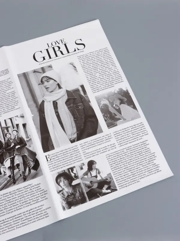 Пленка флористическая "Газета моды" 65мкм, белая, 50х57 &plusmn;1см