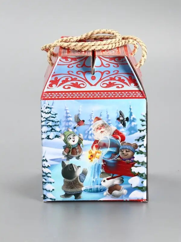 Подарочная новогодняя коробка «Золотая рыбка», для сладких подарков, 18×18×14 см Подарочная новогодняя коробка «Золотая рыбка», для сладких подарков, 18×18×14 см