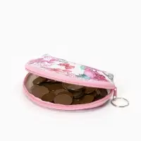 Кошелёк-монетница на молнии, 13.5&times;3.5&times;9 см, с принтом, МИКС