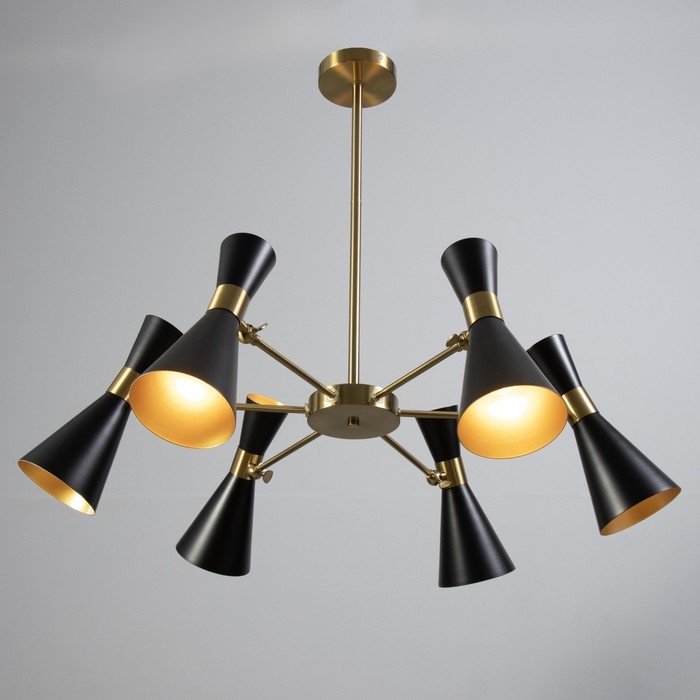 Люстра Люстра "Бьянка" 6хЕ14 40Вт 6хG4 20Вт черно-золотой 70х70х30 см BayerLux