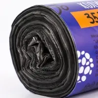 Мешки для мусора 35 л, ПНД толщина 10 мкм, 50 шт. в рулоне, чёрные